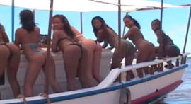 Boat full of naked bitches making out