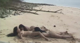 Three brunettes tasty if caught on the sand and enjoyed tasty at the time of oral!