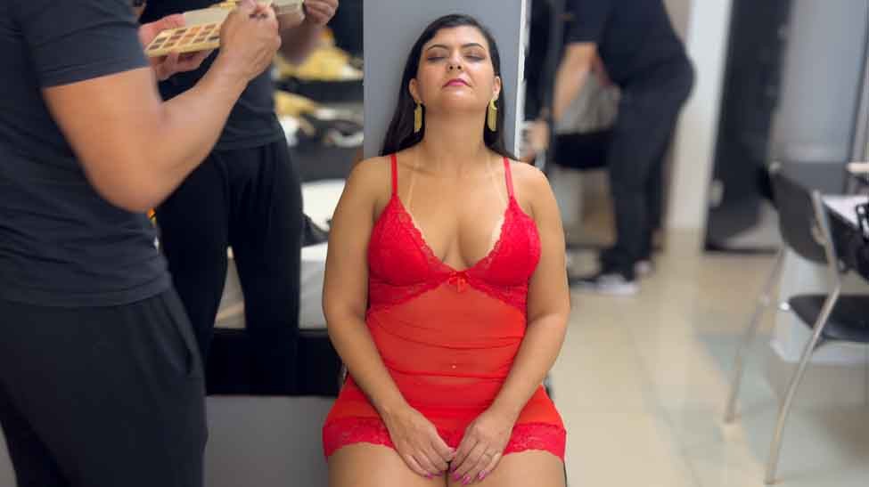 Primeiro bastidor de Yanndra Lanna é na cadeira de preparação.